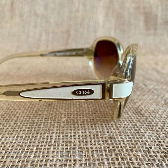 CHLOE Magnolia Gradient Sunglasses Soft Square Frames Brown Gradient Lenses - Picture 7 of 14